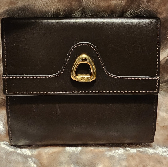 Celine Compact Wallet Brown Leather Authentic - Picture 1 of 14